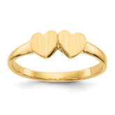 14k Childs Double Heart Ring